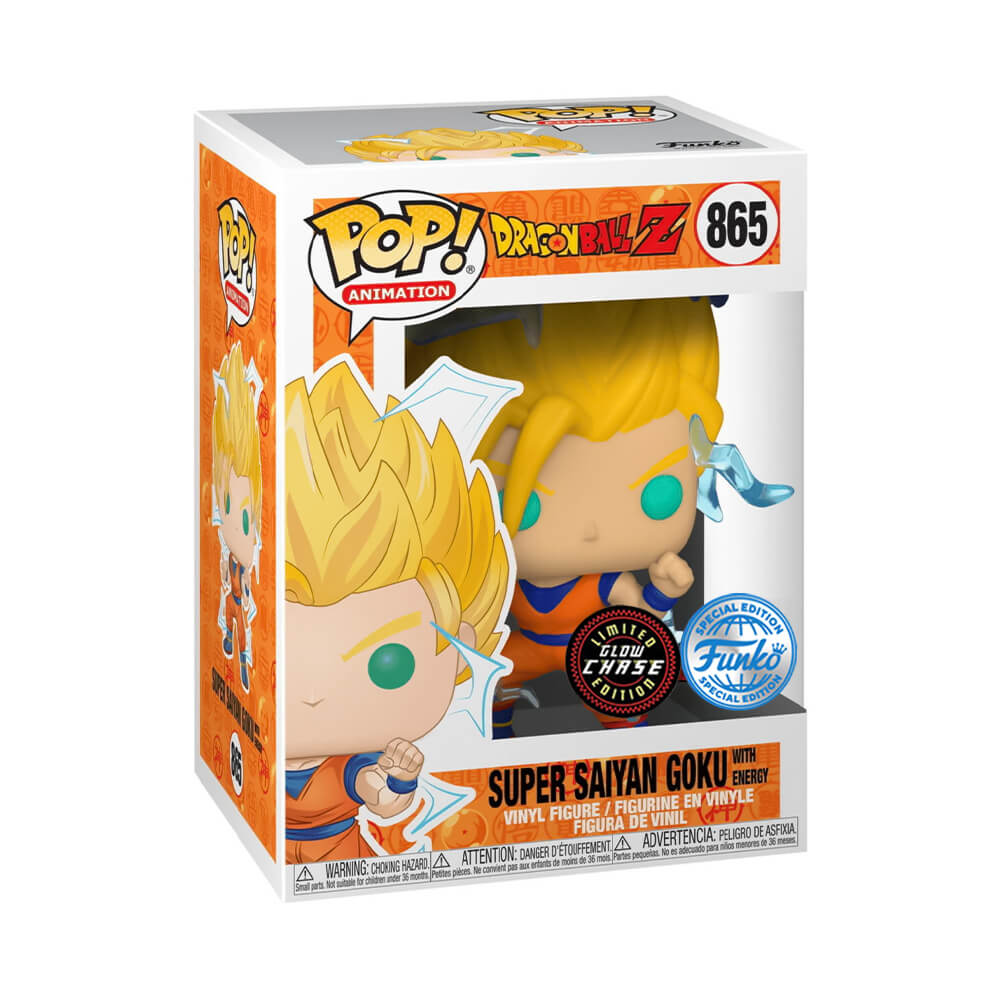 Funko Pop! Anime: Dragon Ball Z - Super Sayian Goku with Energy (Exclusive) (Glow In The Dark) - Chase #865