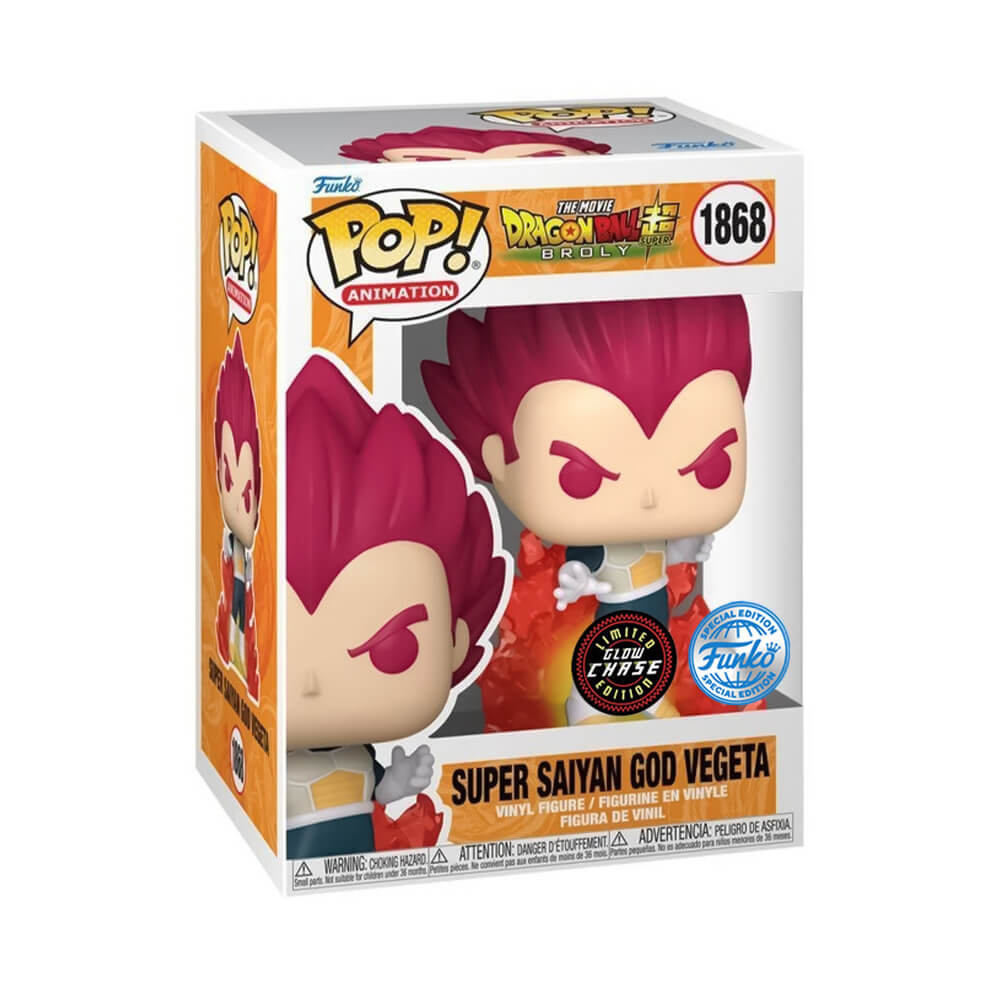 Funko Pop! Anime: Dragon Ball Super The Broly Movie - Super Sayian God Vegeta (Exclusive) (Glow In The Dark) - Chase #1868