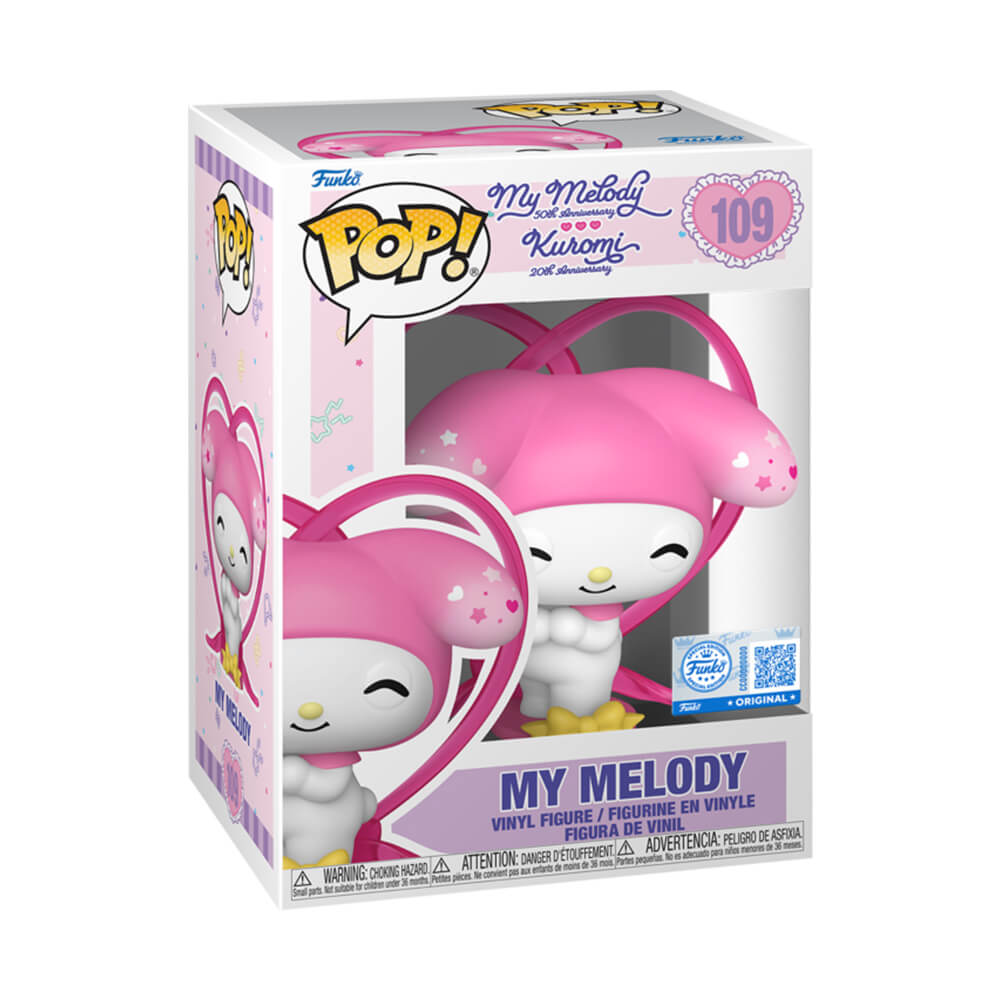 Funko Pop! Cartoon Animation: Sanrio - My Melody 50th Anniversary Kuromi 20th Anniversary - My Melody (Exclusive) #109